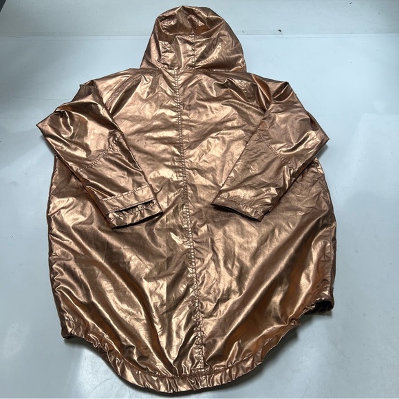 Asos women’s rose golden zip up hooded windbreaker us8 L113-18 - Picture 3 of 6